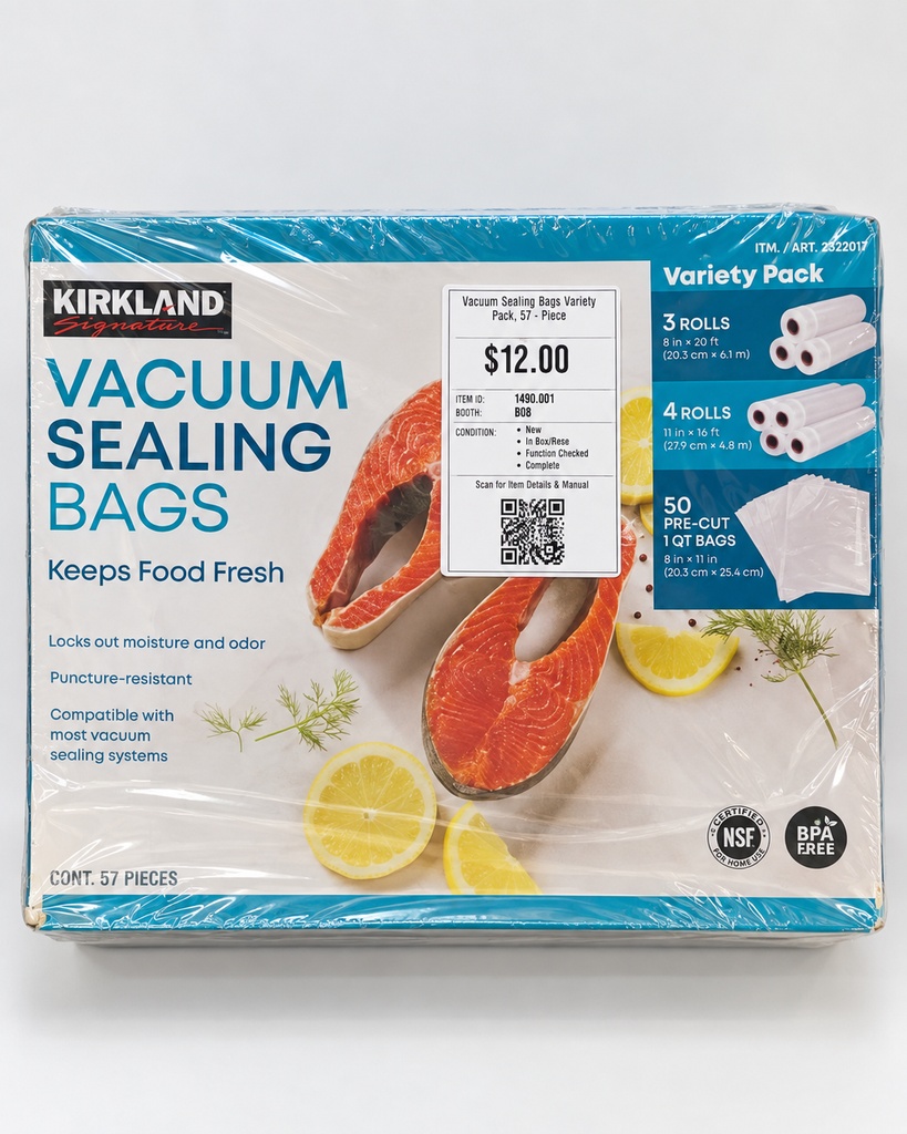 Vacuum Sealing Bags Variety Pack, 57-Piece